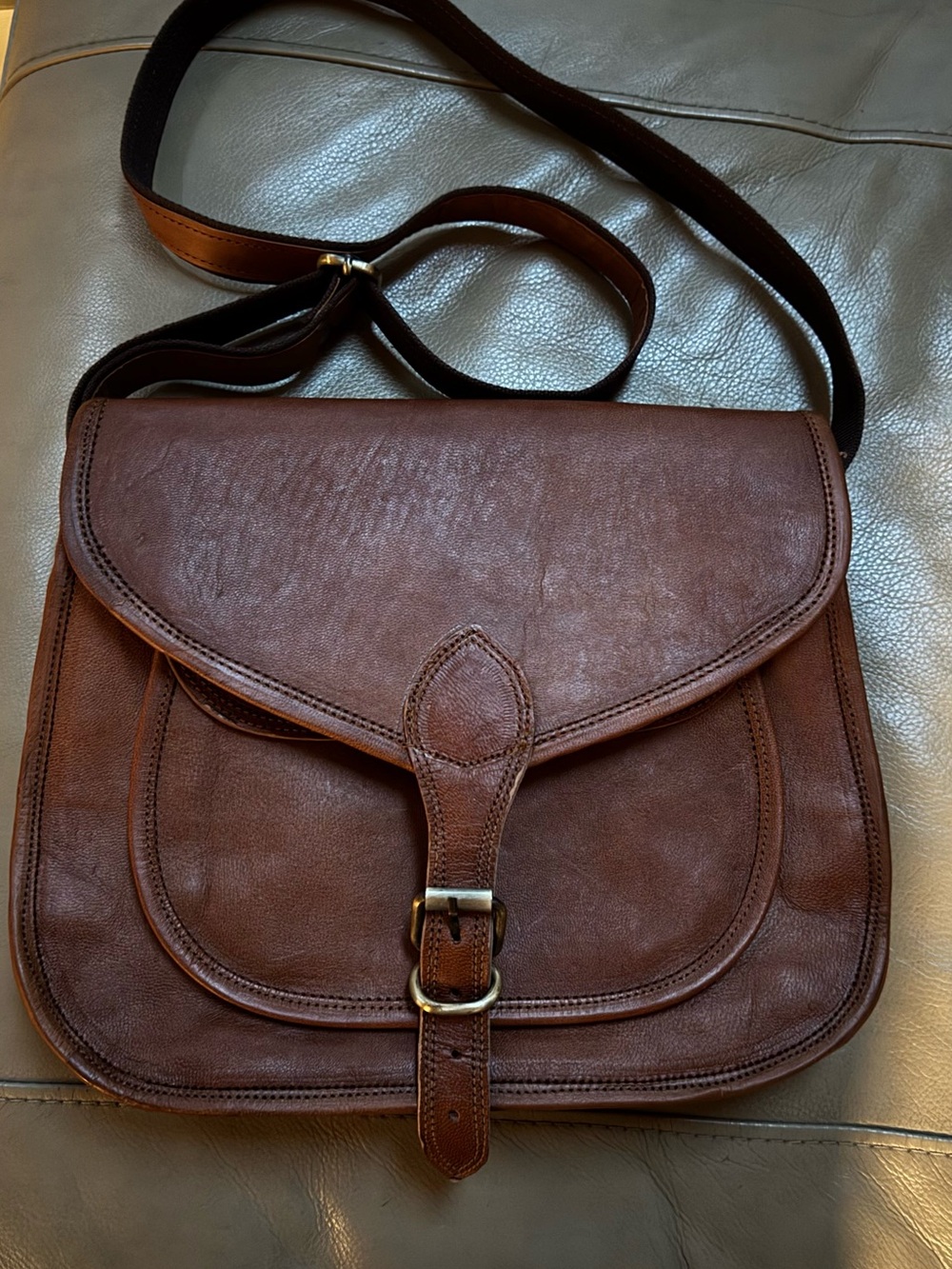 Classic Brown Crossbody Satchel